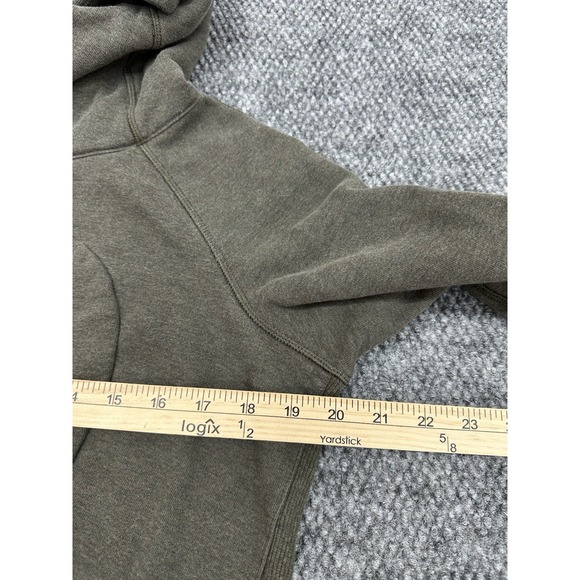 Lululemon Women's 10 Scuba Hoodie Light Cotton Fleece in Dark Olive Green - Picture 13 of 13